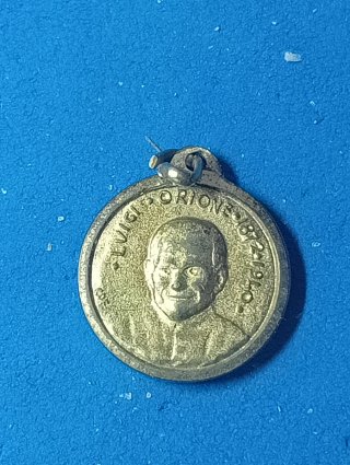 Medaglietta Votiva S. Luigi Orione con Reliquia