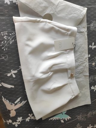Falda pantalón Zara blanca