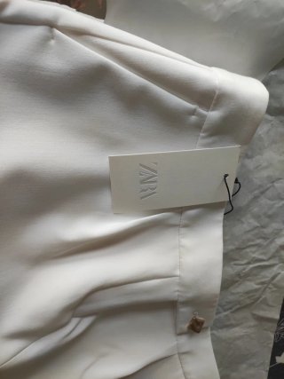 Falda pantalón Zara blanca
