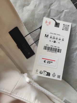 Falda pantalón Zara blanca