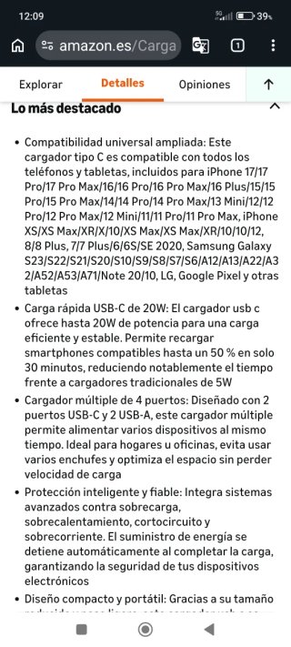 Cargador Rápido Pretify 3.0
