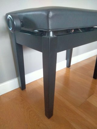 Banqueta de piano negra ajustable