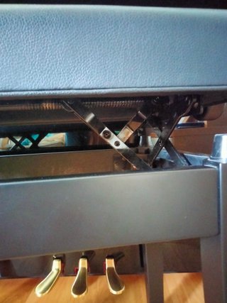 Banqueta de piano negra ajustable