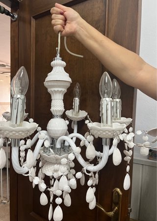 Lámpara juvenil de porcelana y cristal