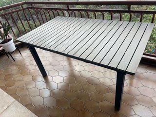 Mesa Jardin extensible aluminio gris 156(214)x90