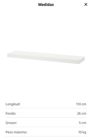 Balda LACK de Ikea Blanca