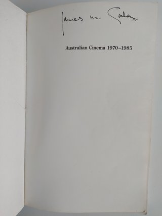 Australian Cinema 1970-1985 Brian McFarlane libro