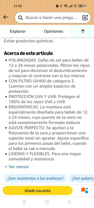 Gafas de sol Suavinex 12-24m