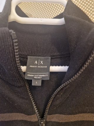 Jersey Armani Exchange Negro Cremallera