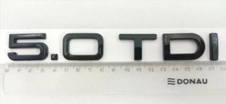 EMBLEMA LOGO TRASERO AUDI 5.0TDI NEGRO