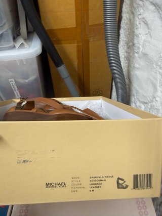 Sandalias Cuña Michael Kors Piel Marrón