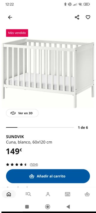 Cuna Ikea Sundvik Blanca