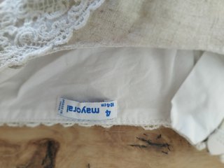 Vestido ceremonia niñal Talla 4 Crema