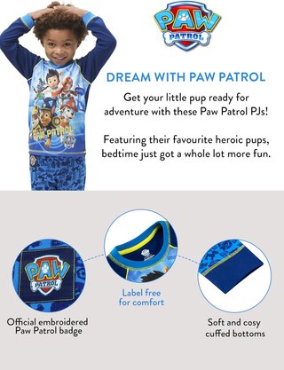Paw Patrol pijama algodón suave niños
