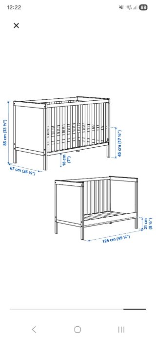 Cuna IKEA Sundvik Blanca 120x60
