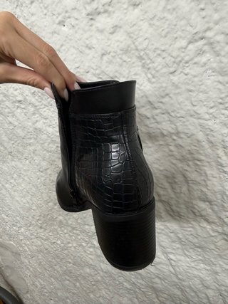 Botines negros tacón ancho