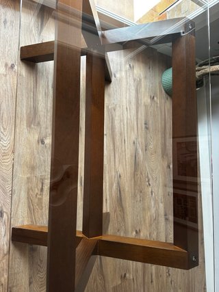 Mesa Comedor Cristal y Madera 6 Plazas