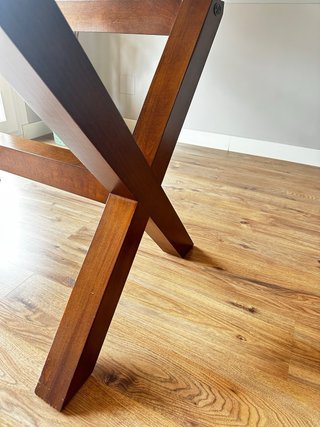 Mesa Comedor Cristal y Madera 6 Plazas