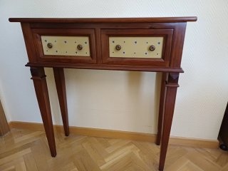 Mesa de entrada madera con cajones