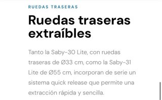 Silla de ruedas manual de aluminio Saby Lite