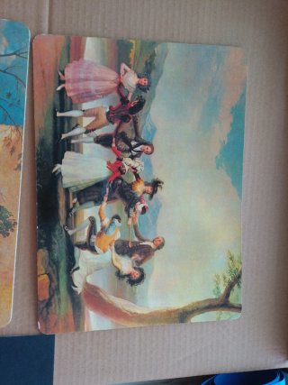 Dos cartones escenas de Goya