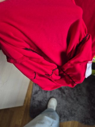 Vestido rojo fruncido