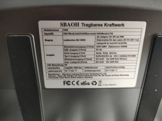 Estación energía SBAOH 600W 538Wh gran capacidad