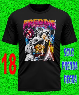 3 QUEEN CAMISETA ROCK HEAVY MERCURY POP TEXTALLA