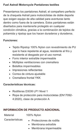 Pantalón Fuel Astrail Gris. Talla 34.