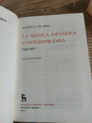 La novela española contemporánea. Tomos 2 y 3