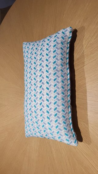 Pareja Cojines Riñoneros Espiga Azul/Teal