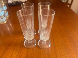 Lotto Bicchieri Vintage Oro Trasparente