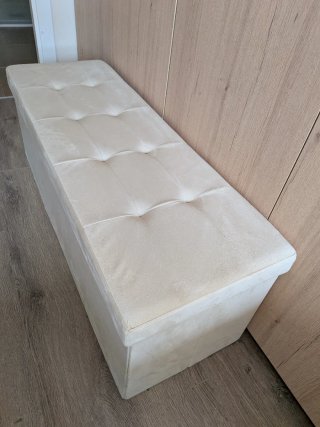 Baúl de almacenaje beige