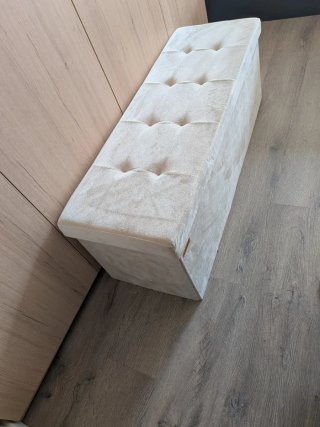 Baúl de almacenaje beige