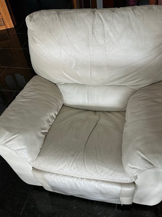 Sofá de piel blanco italiano se regala, 2 S Relax