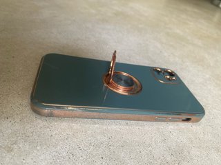 Custodia iPhone 11 con anello dorato