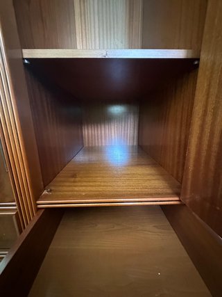 Armario vintage madera marquetería espejo