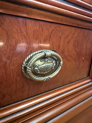 Armario vintage madera marquetería espejo