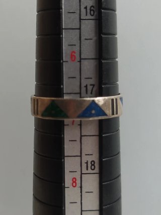 Anillo Vintage en Plata 925 Años 80 Southwestern