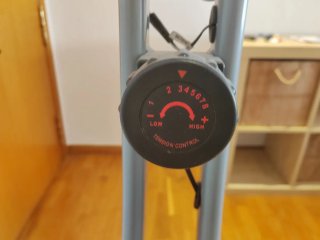 Bicicleta Estática Plegable Roja y Gris
