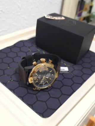 Reloj Golden Hour Hombre Marrón y Dorado