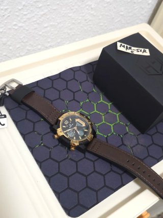Reloj Golden Hour Hombre Marrón y Dorado