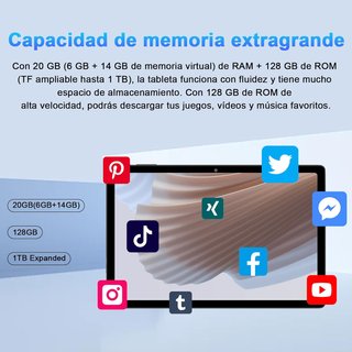 Tablet Android 14 pantalla 2.4K potente
