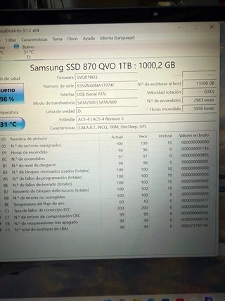 Lote discos SSD 1TB 500GB 128GB