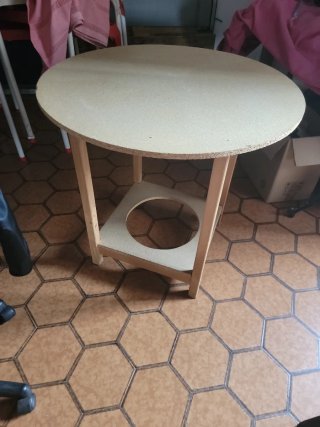 Mesa camilla redonda madera