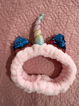 Diadema de unicornio para maquillaje