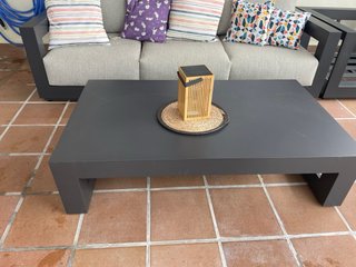 Mesa de centro de jardín de aluminio ANTRACITA.