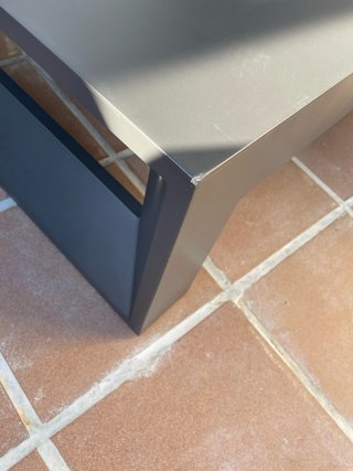 Mesa de centro de jardín de aluminio ANTRACITA.