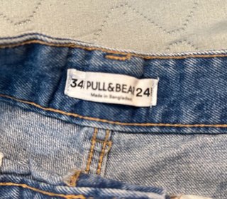 Shorts vaqueros con topos