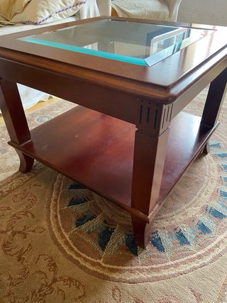 Mesa de centro madera y cristal
